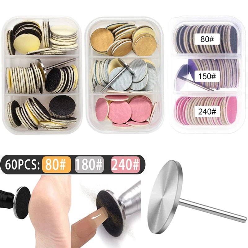 15/20/25mm Austauschbare Schleifpapier Fuß Häutchen Schwielen Entfernung Nagel Bohrer Disk Disc Maniküre Pediküre fuß Raspel Dateien