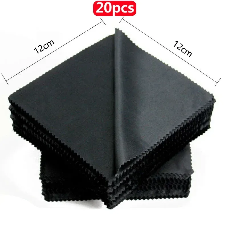 1/20/100/300 teile/los Schwarz Mikrofaser Sonnenbrille Brillen Reinigungstuch 13*13 cm Gläser Brillen saubere Linse Tuch Zubehör