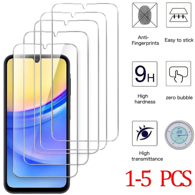 9H Displayschutzfolie für Samsung A15 A16 A56 A36 A17 A14 A25 A24 A55 A53 A52 A57 A37 A34 A35 gehärtetes Glas Samsung Galaxy A15 Schutz