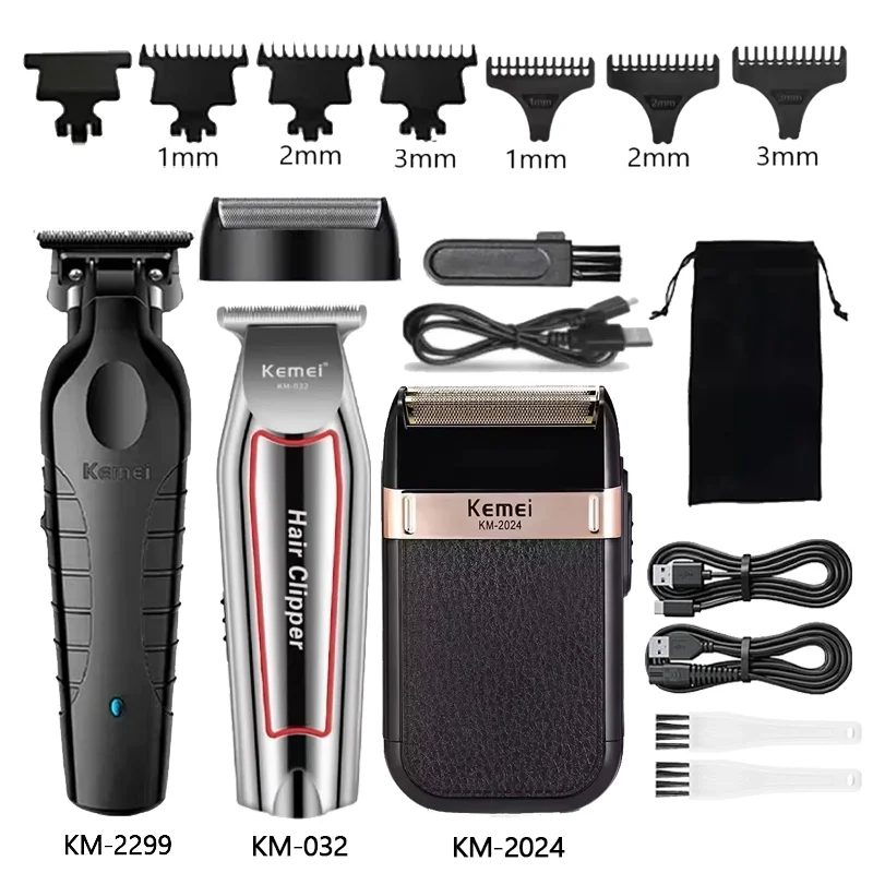 Kemei Haarschneidemaschine Kit Herren Elektrorasierer Haarschneidemaschine Professionelle Haarschneidemaschine Km-2299 Km-032 Km-2024
