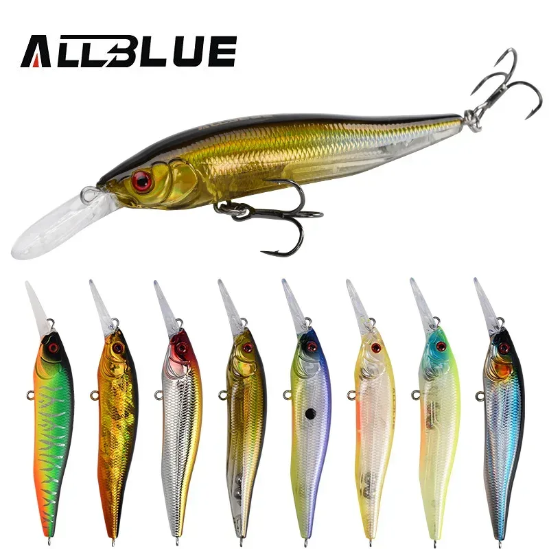 ALLBLUE X-NANAHAN+1 Deep Diving Minnow Angelköder, 75 mm, 7 g Tiefe, 0?2 m, magnetisch, langsam schwimmend, Wobbler, Bass, Hecht, künstlicher Köder