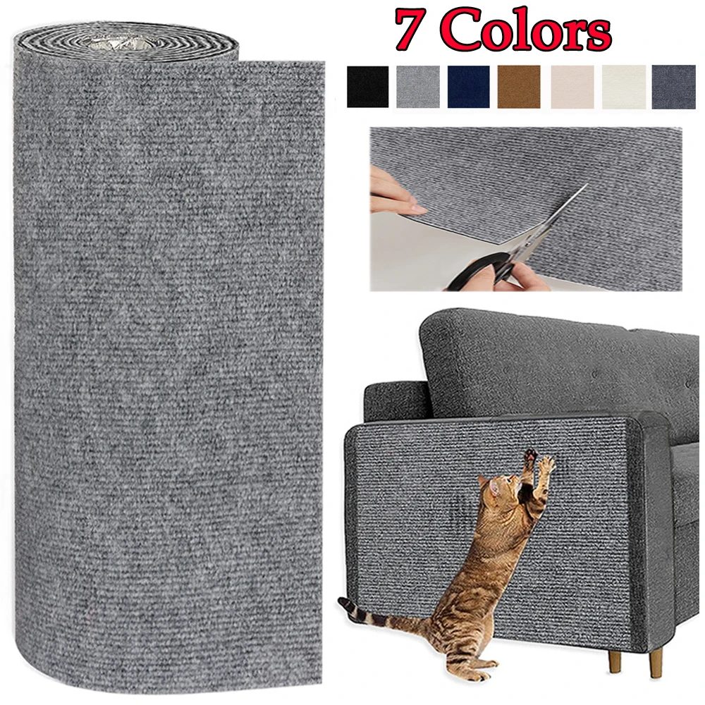 7 Farben Katzenkratzschutz Sofaschutz Katzenkratzmatte Schneidbare Selbstklebende Teppichschutzmatte DIY Katzenkratzunterlage
