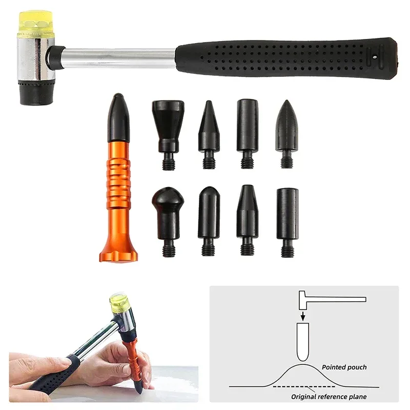 Auto Dent Hammer Reparatur Dings Paintless Dent Repair Tap Down Pen Hagel Dent Removal Tool Kit Auto Körper Abflachung Stift