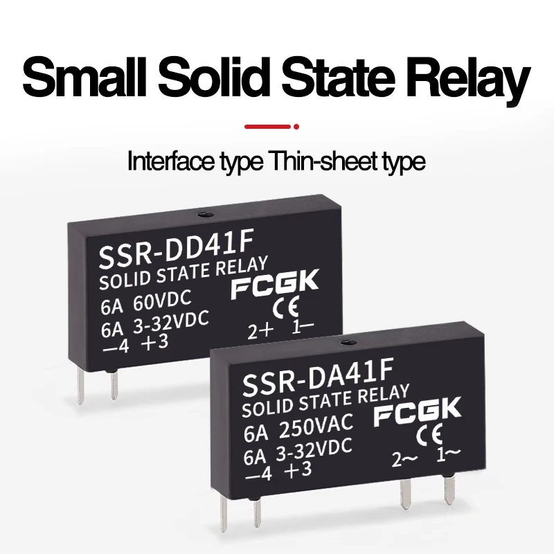 Schlankes Relais SSR-41FDA SSR-41FDD Halbleiterrelais 6a DIN-Schienenrelais DC-Steuerung AC DC-Steuerung DC