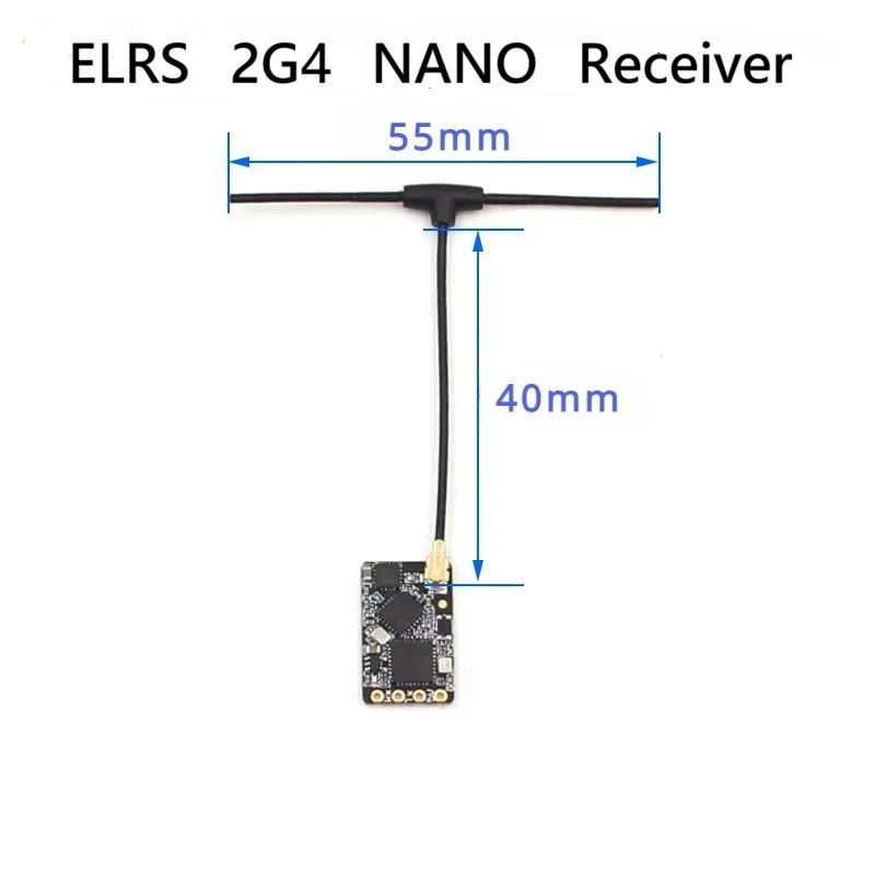 ELRS 2,4GHz NANO Empfänger ExpressLRS BETAFPV 2400 RX mit T-Typ Antenne Unterstützt WLAN-Upgrade für FPV RC Drohnen