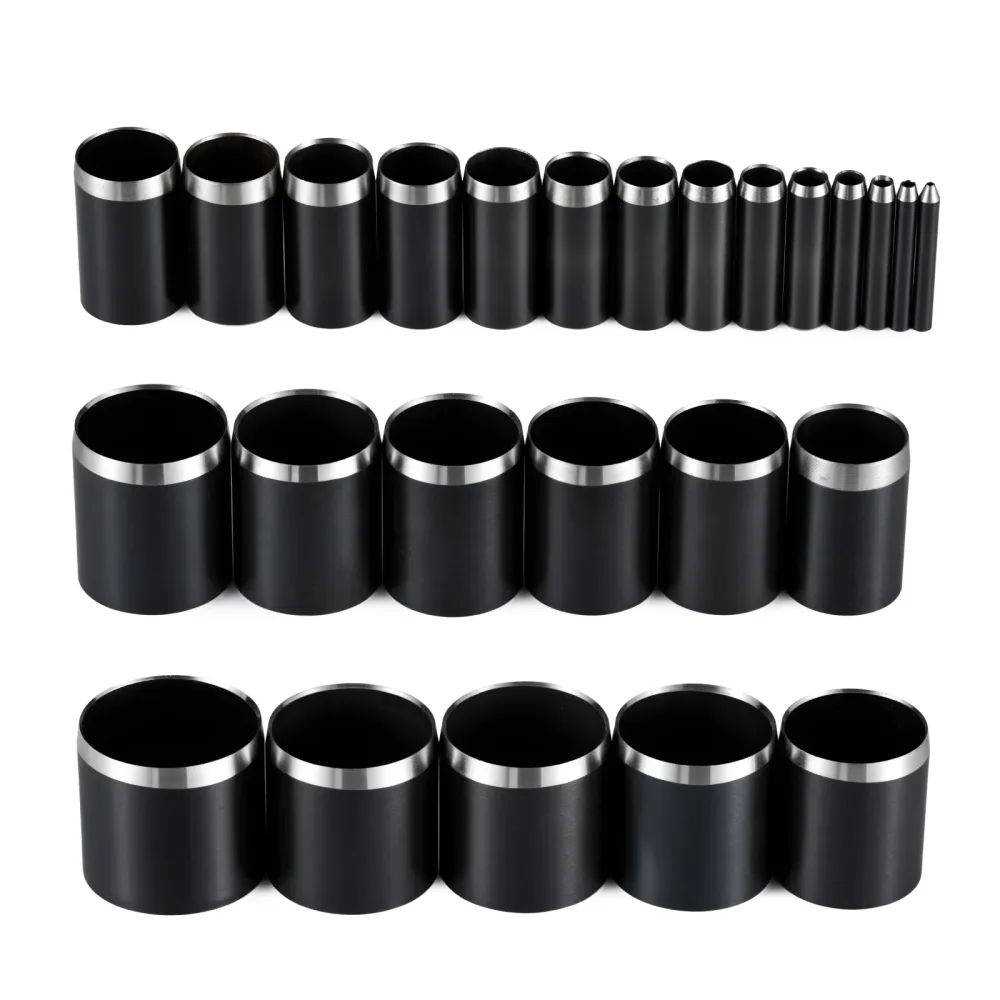 1?25 mm Leder-Lochstanzer, rund, Ein-Loch-Hohlstanzer, 5, 10, 15, 20, 25 mm Kreisschneider-Werkzeugsatz aus Kohlenstoffstahl zum Schneiden