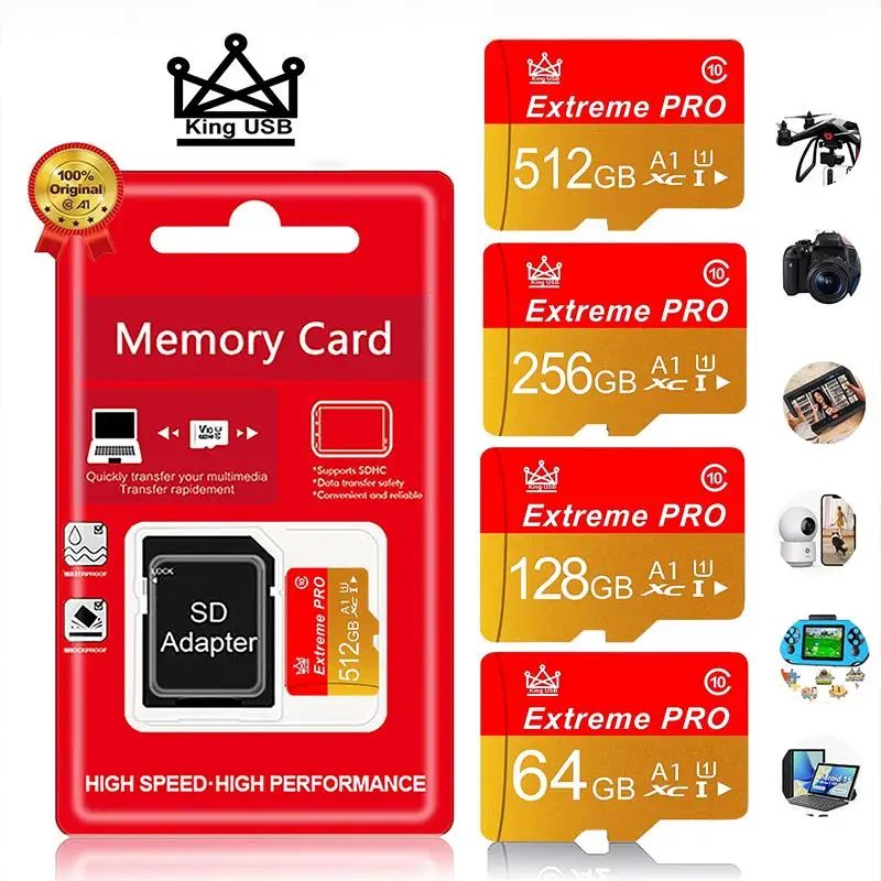 Zuverlässige Speicherkarte 16GB / 32GB / 64GB / 256GB und Micro SD-Karte SD-Karten TF-Karten Schnelles Lesen und Schreiben Klasse 10 für Überwachungskameras