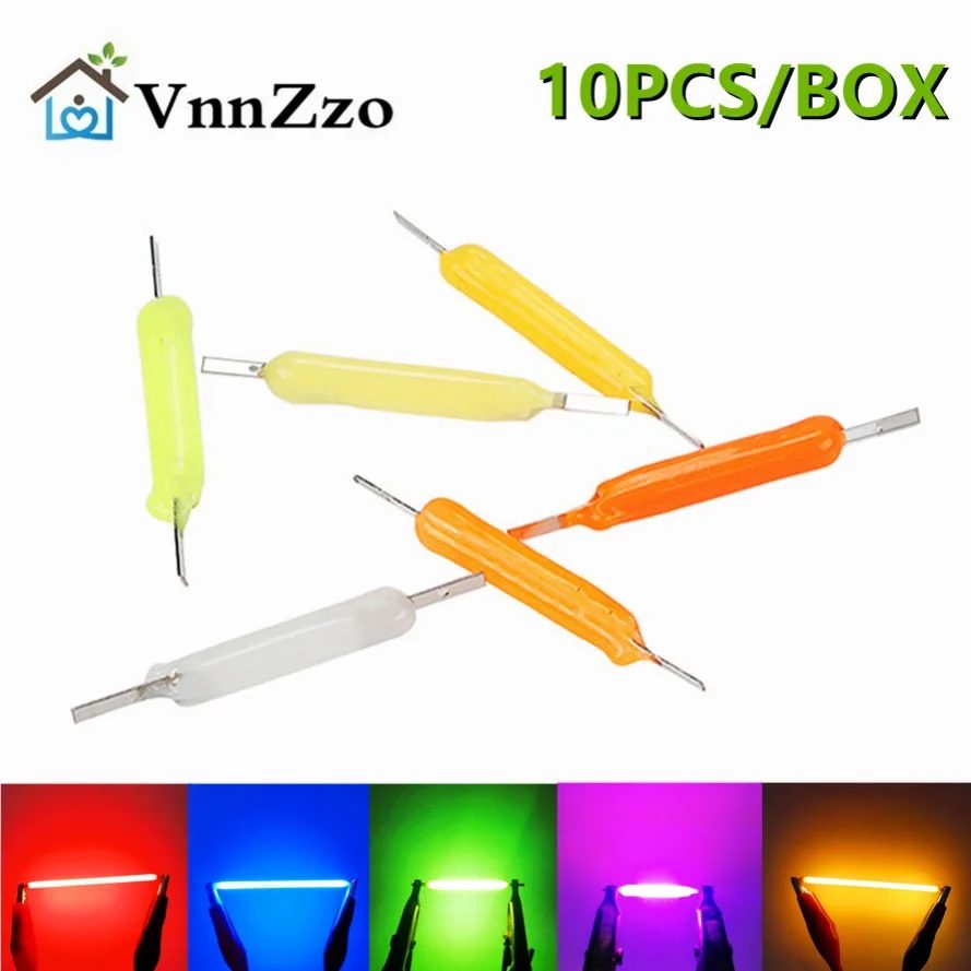 10 Teile/schachtel LED Filament DC3V 5V Edison-birne Lampe Teile Glühlampen Dioden Zubehör Mehrfarbige Urlaub Beleuchtung