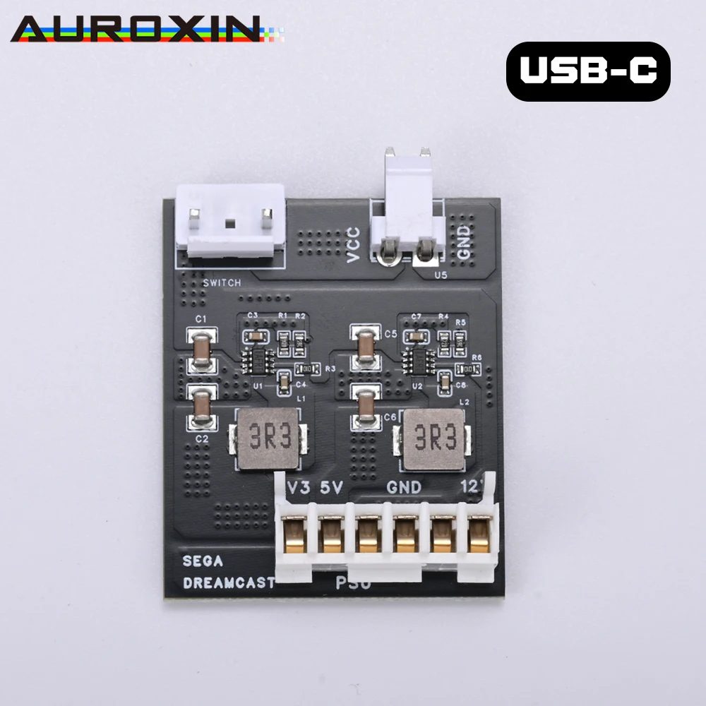 DreamPSU USB C 12V3A Netzteilplatine für SEGA Dreamcast Spielkonsole, Ersatz-Netzteil für DC
