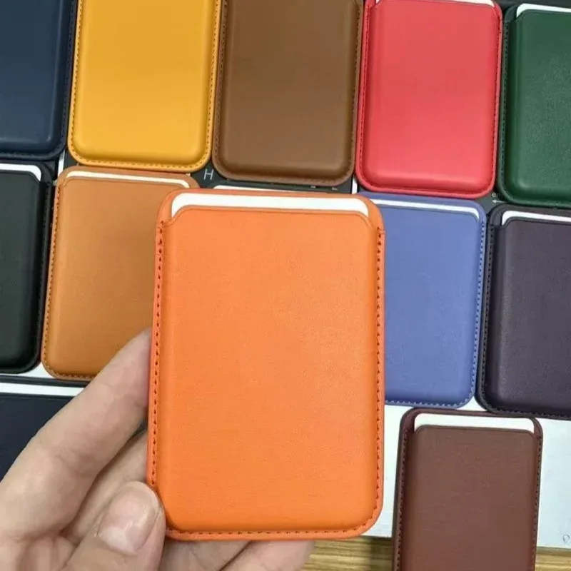 Für Magsafe Offizielles 1:1 Leder-Portemonnaie Magnetisches Kartenetui für iPhone 18 Pro 17 16 15 Pro Max Samsung Tasche mit Box-Abdeckung