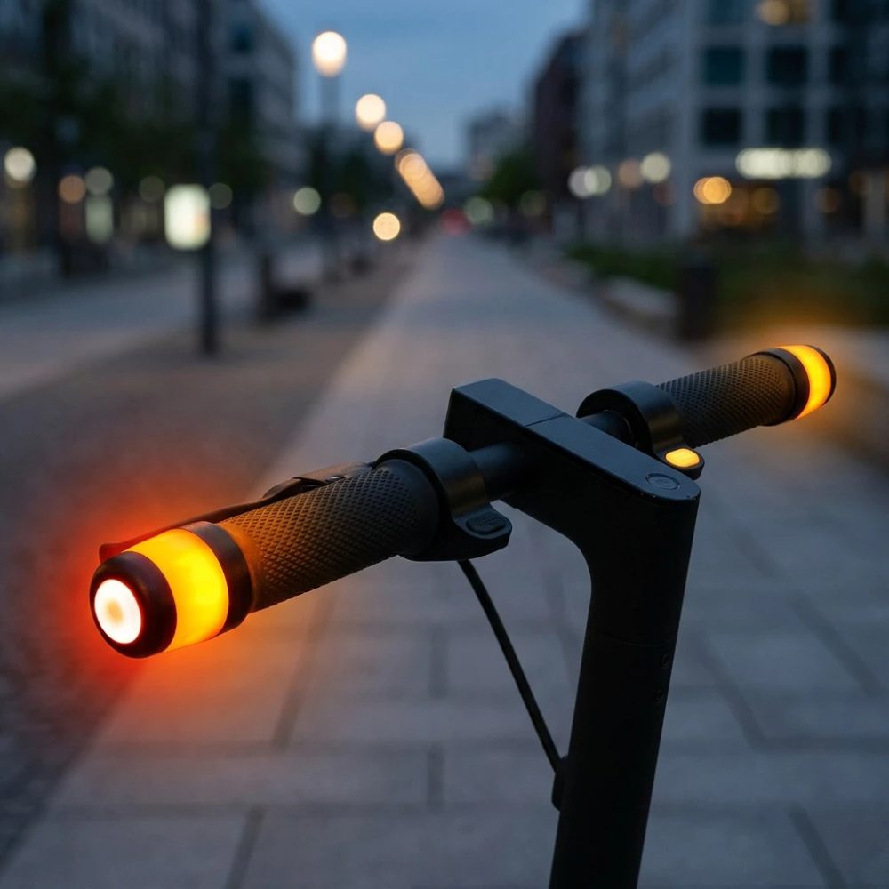 Wasserfeste Lenkerleuchte 2 Stück für Elektroroller, Wasserdichte Blinker-Warnleuchte