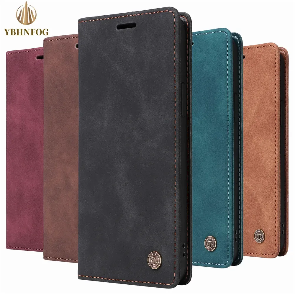 Leder-Brieftaschenhülle für Samsung Galaxy A73 A56 A55 A54 A53 A36 A35 A34 A33 A25 A24 A23 A16 A26 A15 A14 A13 A17 A18 Flip Cover