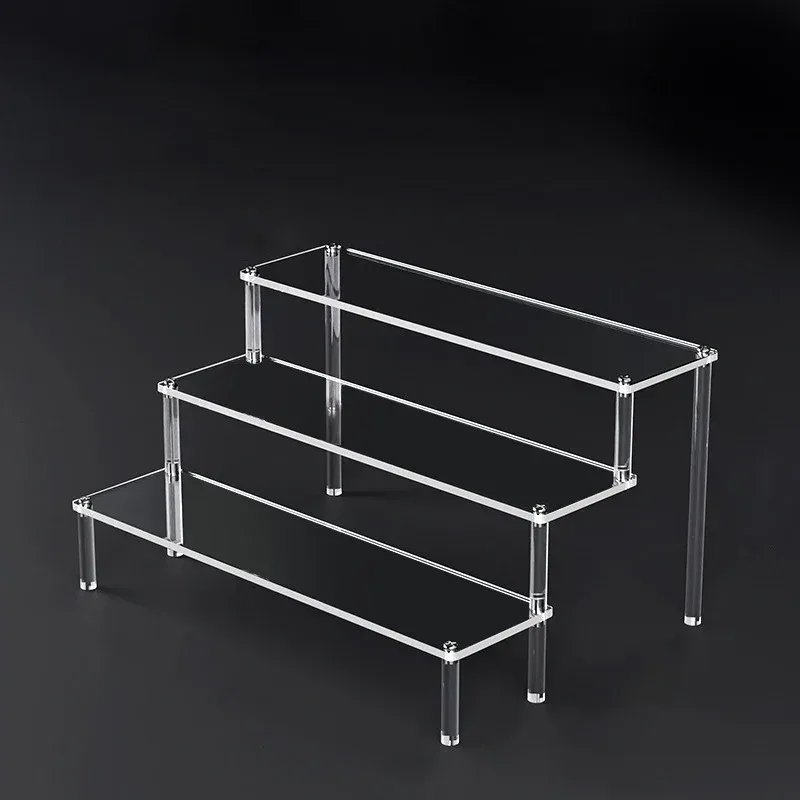 1?5 Etagen Acryl-Display-Riser, transparentes Regal, Puppen-Ton-Figur, Ausstellungsständer für Desserts, Parfüm-Organizer, Vitrine W-10