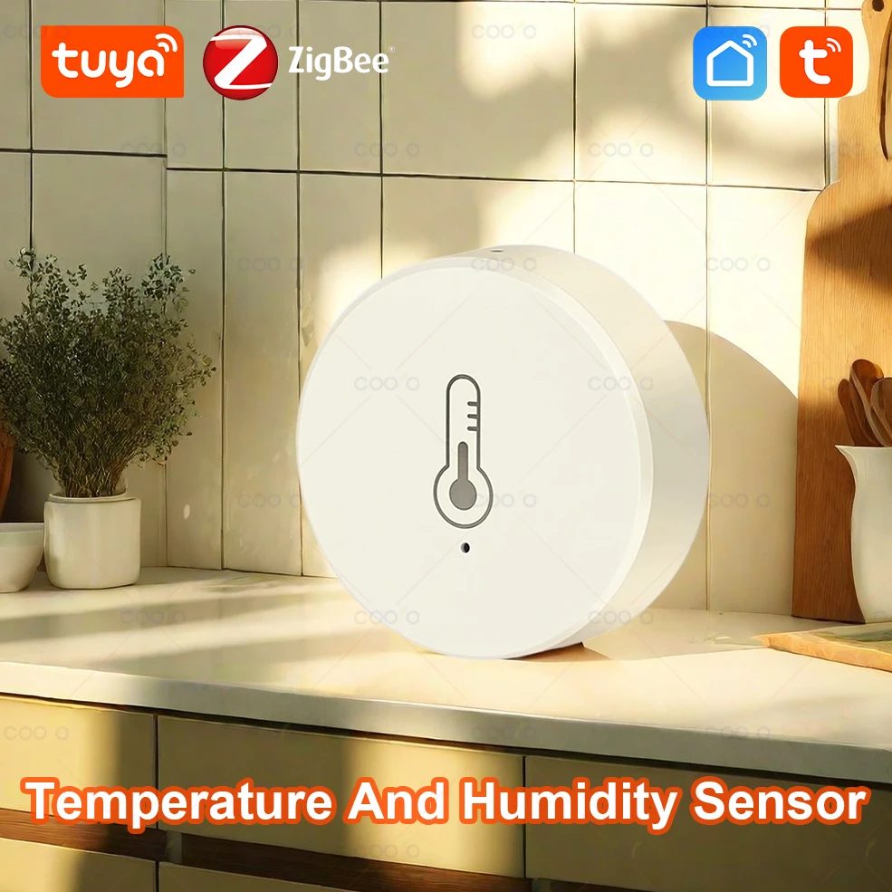 Tuya Zigbee Temperatur- und Feuchtigkeitssensor Intelligentes Heimhygrometer funktioniert mit Smart Life Alexa Google Assistant