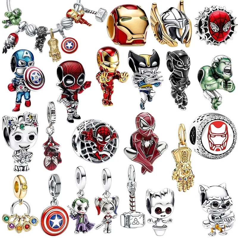 Neue Hot Toys Marvel Star Wars Charm-Perlen Anhänger passend für Original Snake Silber Armband Halskette Perlen für DIY Schmuck Frauen Geschenk