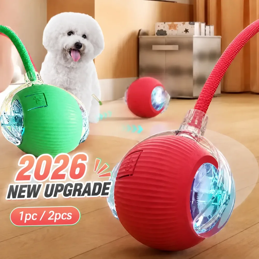 Neues interaktives Ballspielzeug für Hunde, automatisch rollender Hundeball, wiederaufladbar, intelligentes interaktives Welpenspielzeug, intelligentes Bällespielzeug für Hunde
