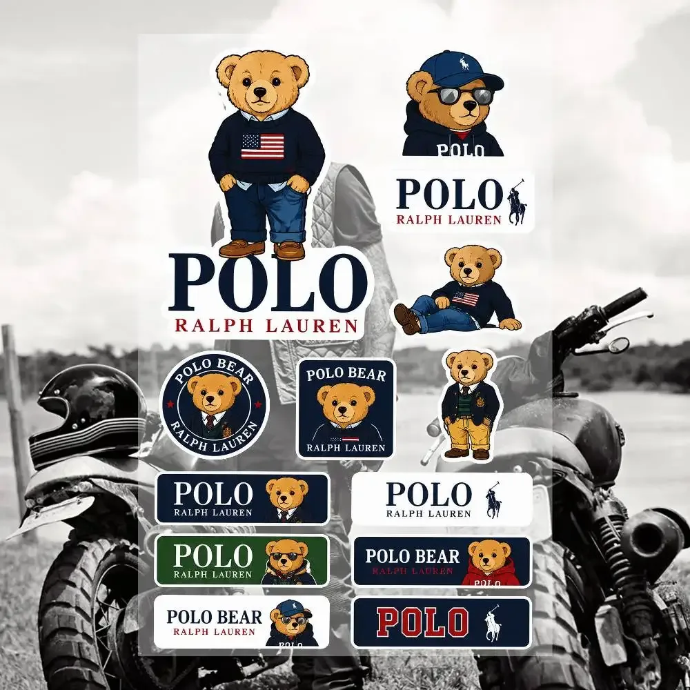 P-O-L-O-BeaR- Wasserdichte Vinyl-Aufkleber für Auto, Motorrad, Fahrrad, Skateboard, Laptop, Flasche, Telefon