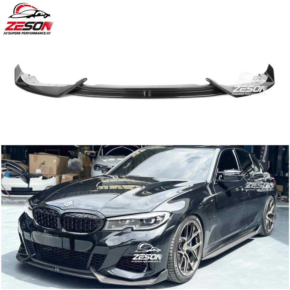 Hochwertige ADR-Style Carbon-Frontlippe für BMW 3er G20 G28 Pre-LCI Neues Upgrade AD Frontstoßstangen-Separator Zubehör