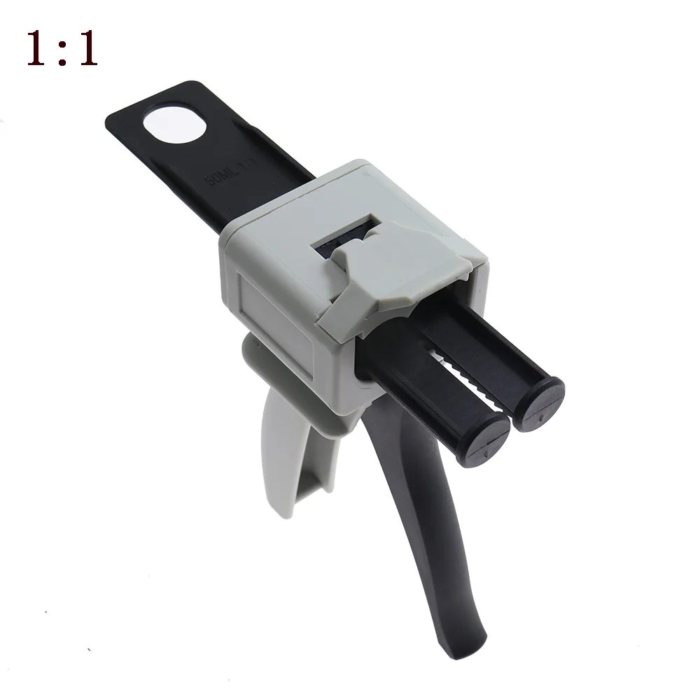 50 ml Zweikomponenten-AB-Epoxid-Klebepistole, 1:1 und 2:1, Applikator, Kleber, Klebstoff, Squeeze, gemischter manueller Kartuschenpistolen-Spender