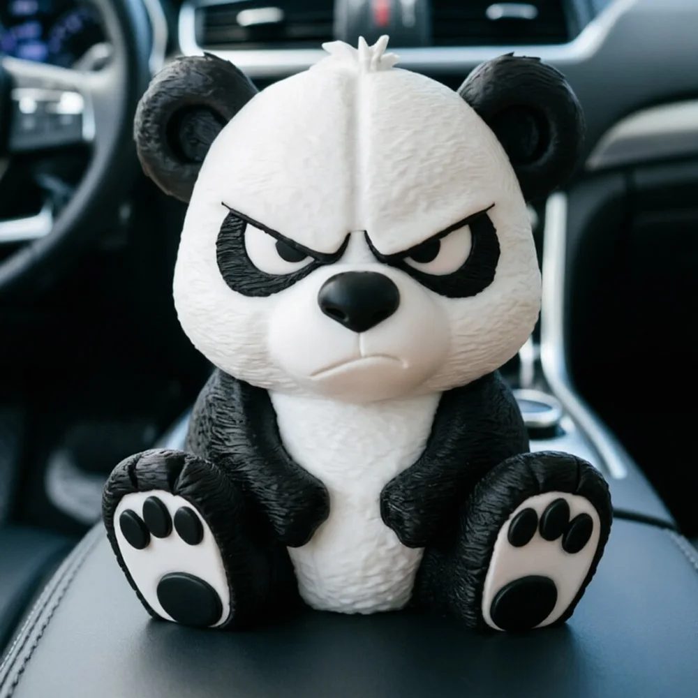 Panda-Skulptur-Ornament, geeignet für Heimdekoration, Autodekoration, Osterdekoration, Auto-Ornament, Schreibtisch-Ornament