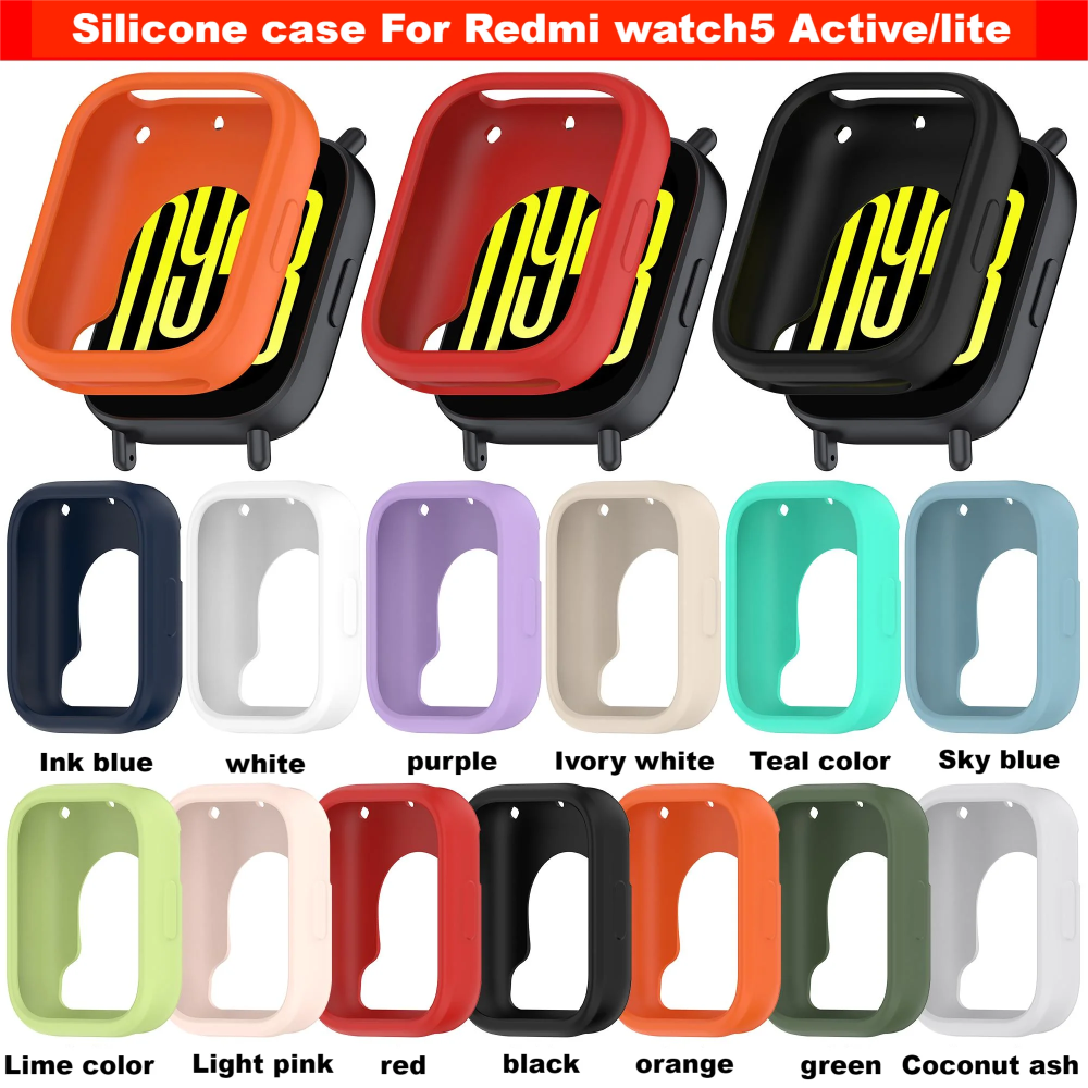 Weiche Silikonhülle für Redmi Watch 5 Active Watch 5 Lite Smart Watch Anti-Drop Elastische Schutzhülle für Redmi Watch5 Lite