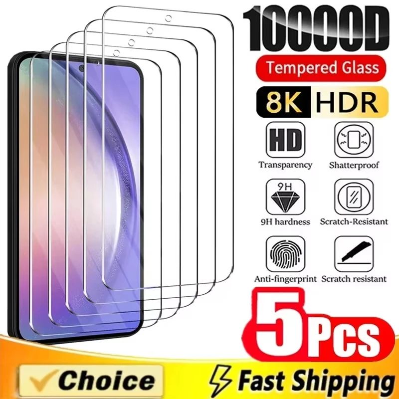 5-1 Stück Panzerglas für Samsung Galaxy A56 A36 A26 A16 A57 A37 A07 A06 A55 A54 A35 A34 A33 S26 Ultra S25 S24 Displayschutzfolien
