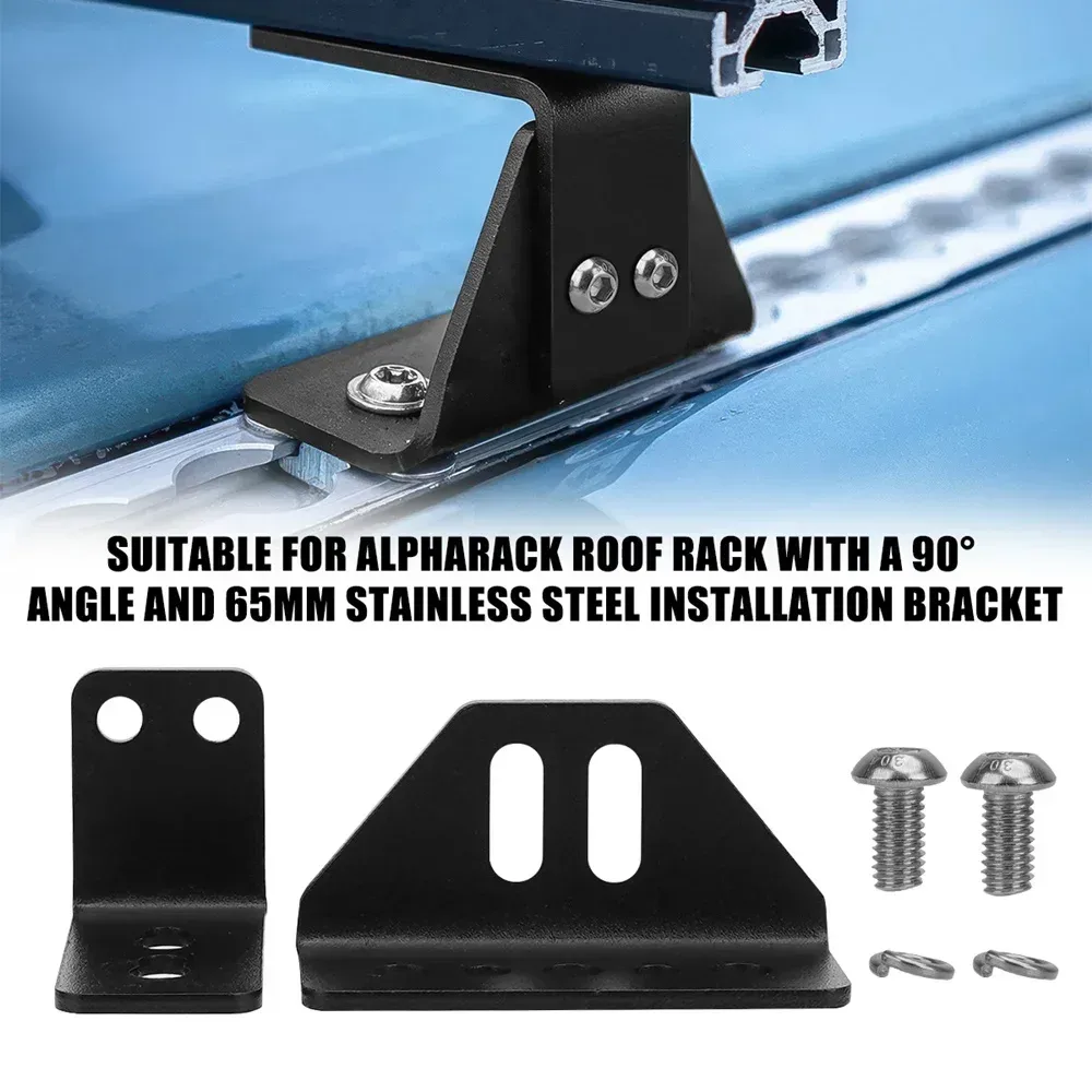 Für ALPHARACK Dachträger mit 90er °   Winkel 65 mm Edelstahl-Installationshalterung