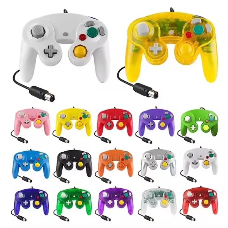 Kabelgebundener Gamecontroller für GameCube NGC, kabelgebundener Gamepad-Joystick mit einer Taste für die NGC-Spielekonsole