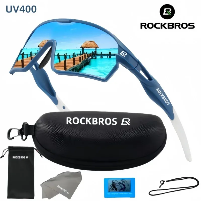 ROCKBROS Polarisierte Fahrradbrille MTB Rennrad Sonnenbrille UV400 Fahrrad-Sonnenschutz Leichte Unisex Fahrrad-Sportausrüstung