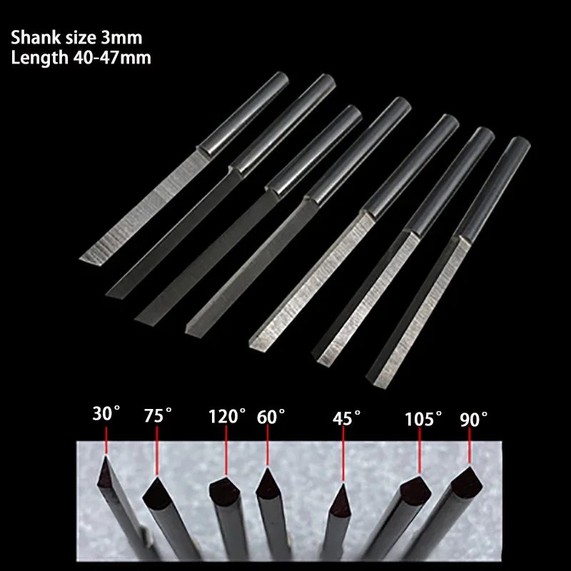 Wolfram Stahl Winkel Cutter Gravur Messer Schmuck Pneumatische Stichel Zubehör Spachtel Dreieck Metall Klingen DIY Machen Werkzeuge