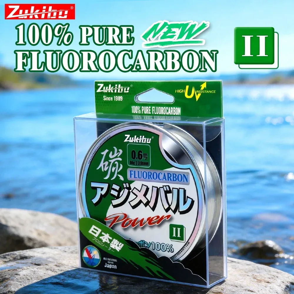 ZUKIBO II Soft Carbon Line 50/100M 100 % reine Fluorkohlenstoff-Angelschnur Japan Carbon Fiber Line 1-38 kg Monofilament-Sinkleine