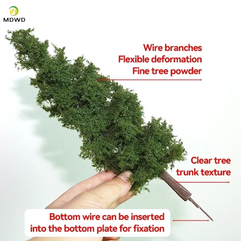14/21 cm Modell Zug Layout Draht Baum Modell Simulation Baum Militär Sand Tisch Material Handgemachte Diy Landschaft Modell baum