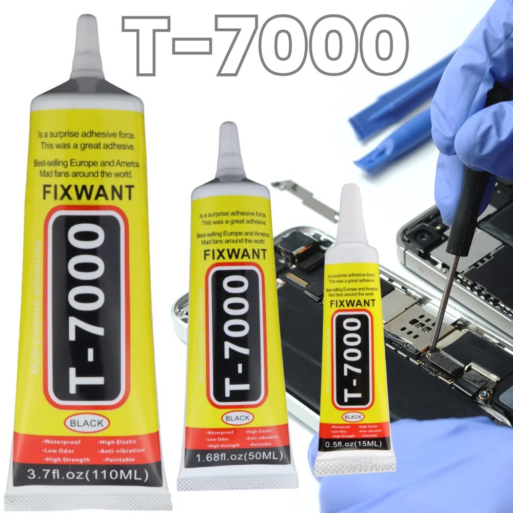 T7000 Schwarz Weicher Klebstoff T-7000 Computer Handy Touchscreen Reparatur Rahmen Anti-vibration Universal Kleber 15/50/110ML