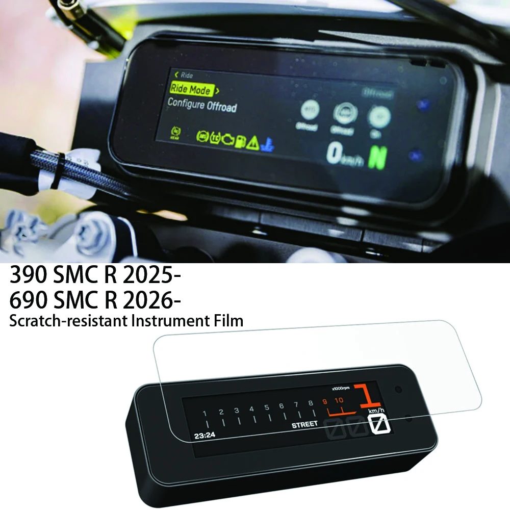 390/690 SMC R 2025-2026 Motorradzubehör Kratzschutz für Kombiinstrument und Display 390 SMC R 690 SMC R