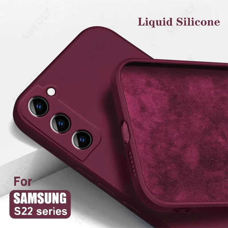 Flüssigsilikonhülle für Samsung Galaxy S26 S25 FE S26 S24 S23 S22 Ultra Plus A57 A37 A18 A56 A17 A16 A36 A54 A55 5G, weiche Schutzhülle