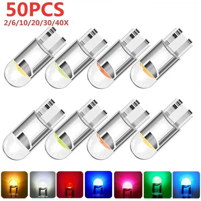 Auto LED T10 W5W Canbus Glas COB 6000 karat Lesen Dome Lampe Marker Keil Kennzeichenbeleuchtung Birne 168 194 192 DC 12 V Weiß Blau Rot