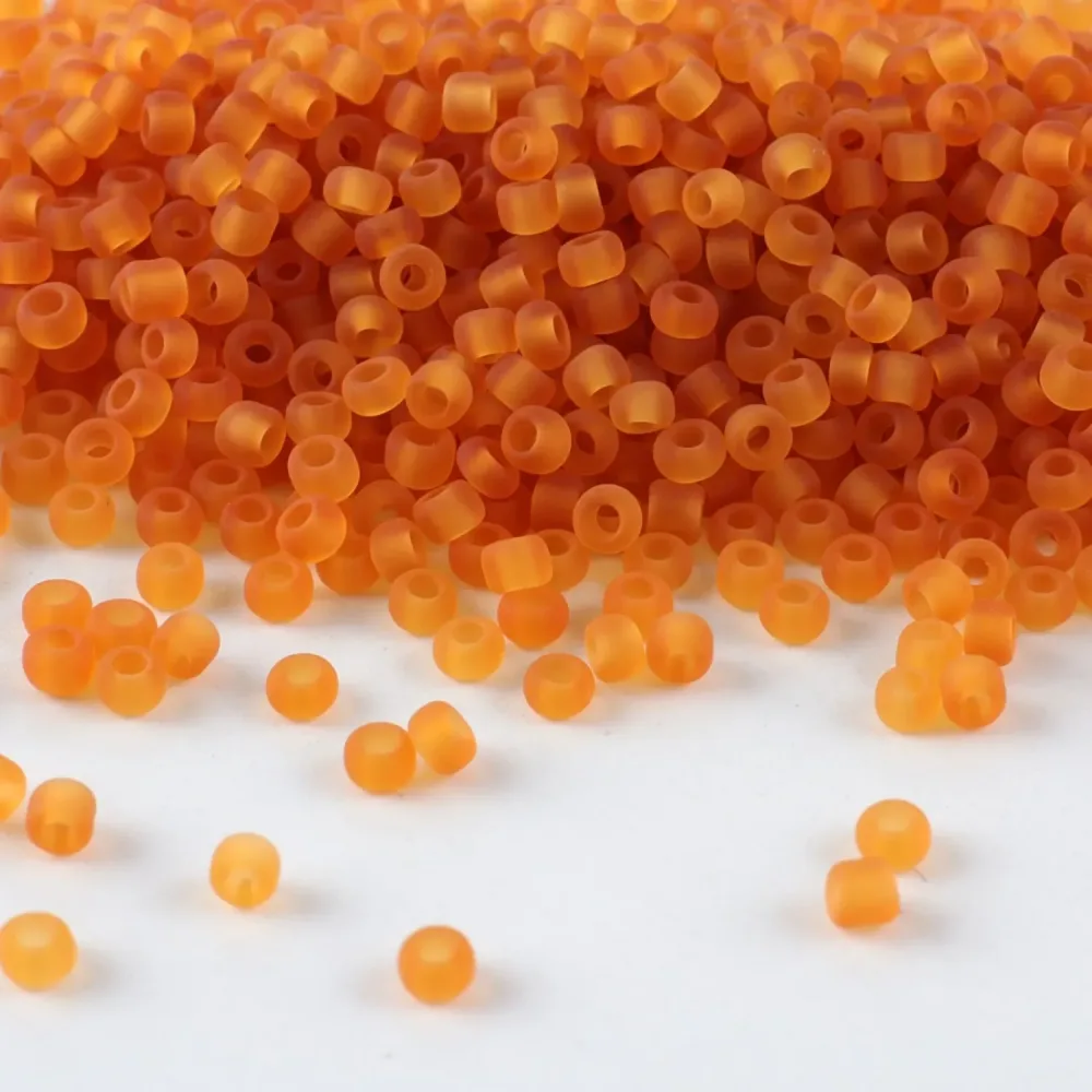 Hochwertige transparente matte Farbperlen CJ 11/0, 10g/Tube, geeignet für alle Arten von DIY-Bastelarbeiten usw.