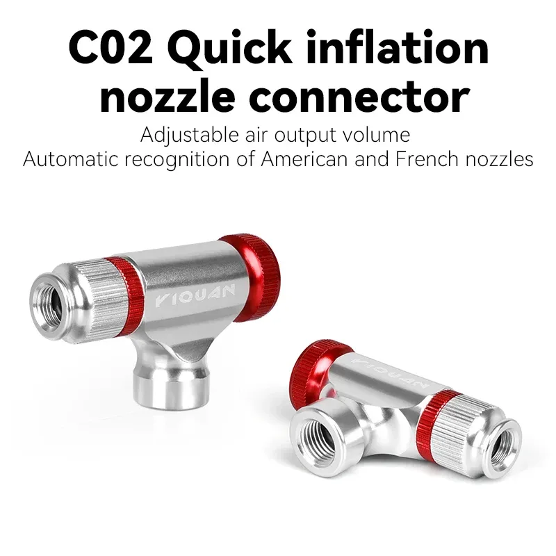 CO2 Fahrrad Reifen Inflator CO2 Pumpen Inflator Kopf Aluminium Legierung Fahrrad Reifen Pumpe Werkzeug Mini Fahrrad CO2 Pumpe Fahrrad Zubehör