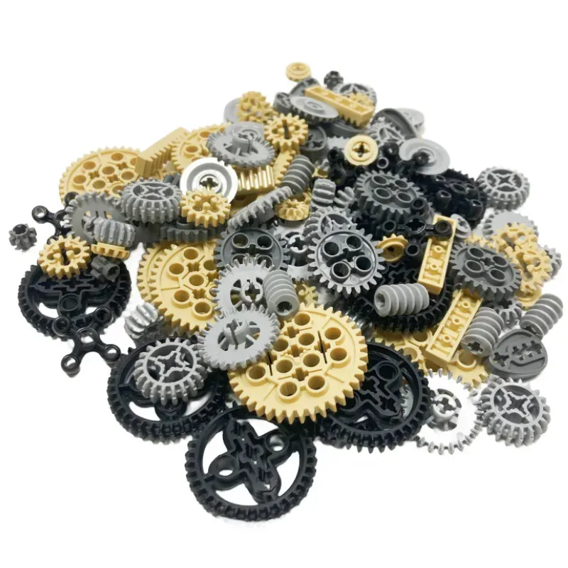 120PCS MOC Technologie Gebäude Block Getriebe Rack Mechanische Ziegel Teile Auto Robat Zubehör 32498 46372 32072 4716