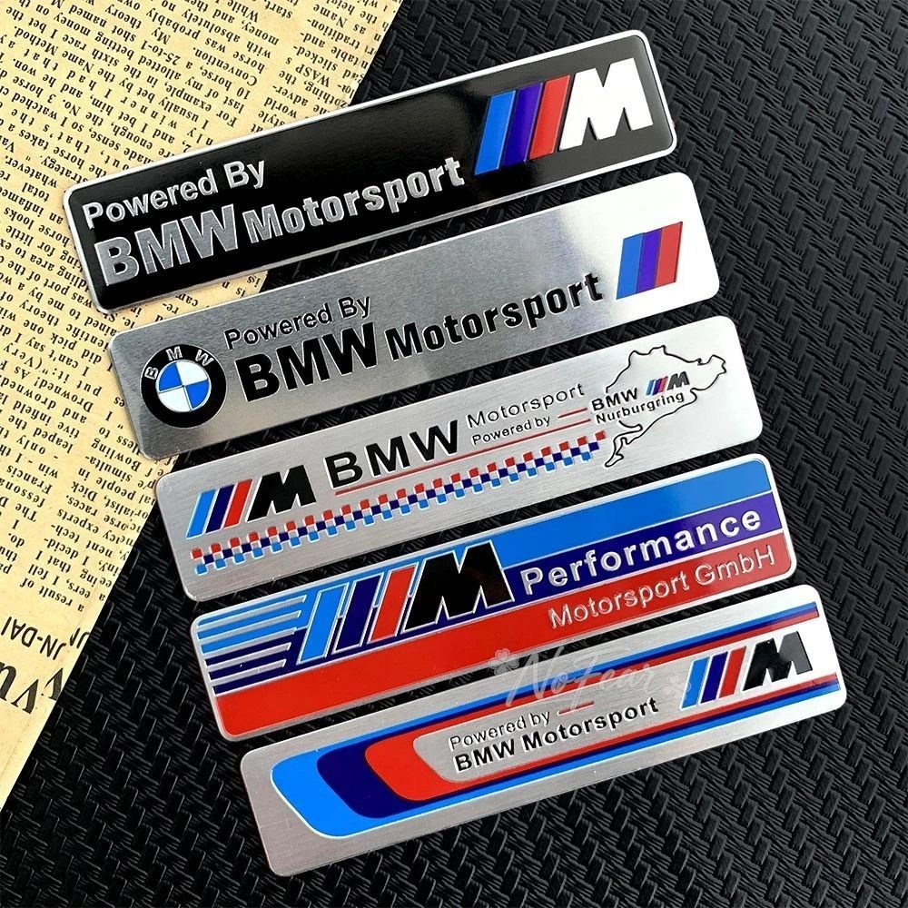 Auto-Styling-Aufkleber für BMW M Performance E90 E60 E46 Aluminium-Autoaufkleber Ferrari-Muster Dekor-Abdeckung Emblem Zubehör Ersatz