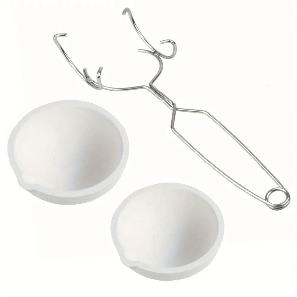 Hochtemperatur-Quarz-Tiegel-Clip und Schmelzschüssel-Set für Gold, Silber, Schmelzen von Schmuck, Gießen von Metall, Raffinieren von Ofenwerkzeugen