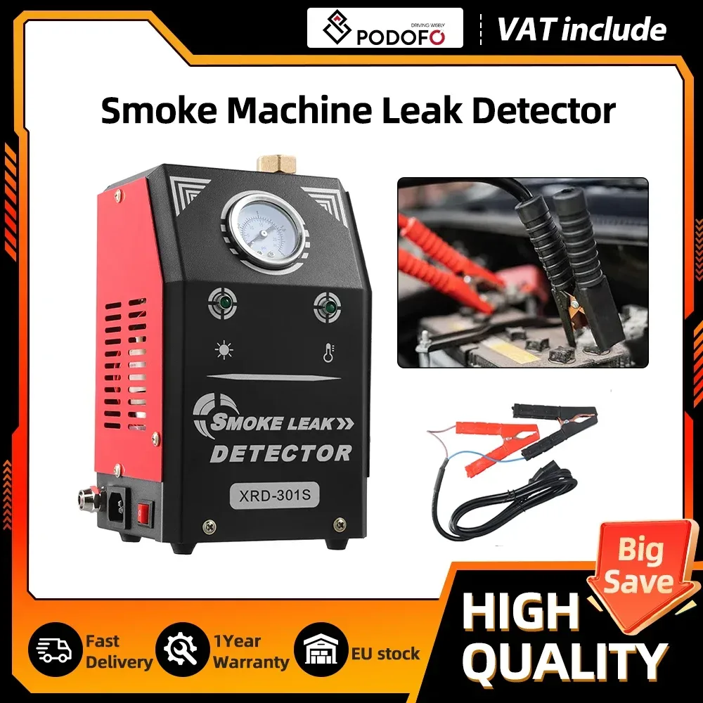 Podofo Automotive EVAP Rauchmaschine Lecksucher Rohr-Rauchgenerator Diagnosewerkzeug für Autoreparatur