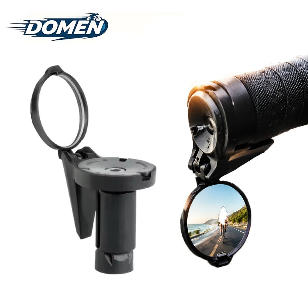 DOMEN Fahrrad-Rückspiegel HD Convex360 °   Drehen Sie Spiegel Lenkerendspiegel MTB Rennrad Lenkerspiegel Fahrradzubehör