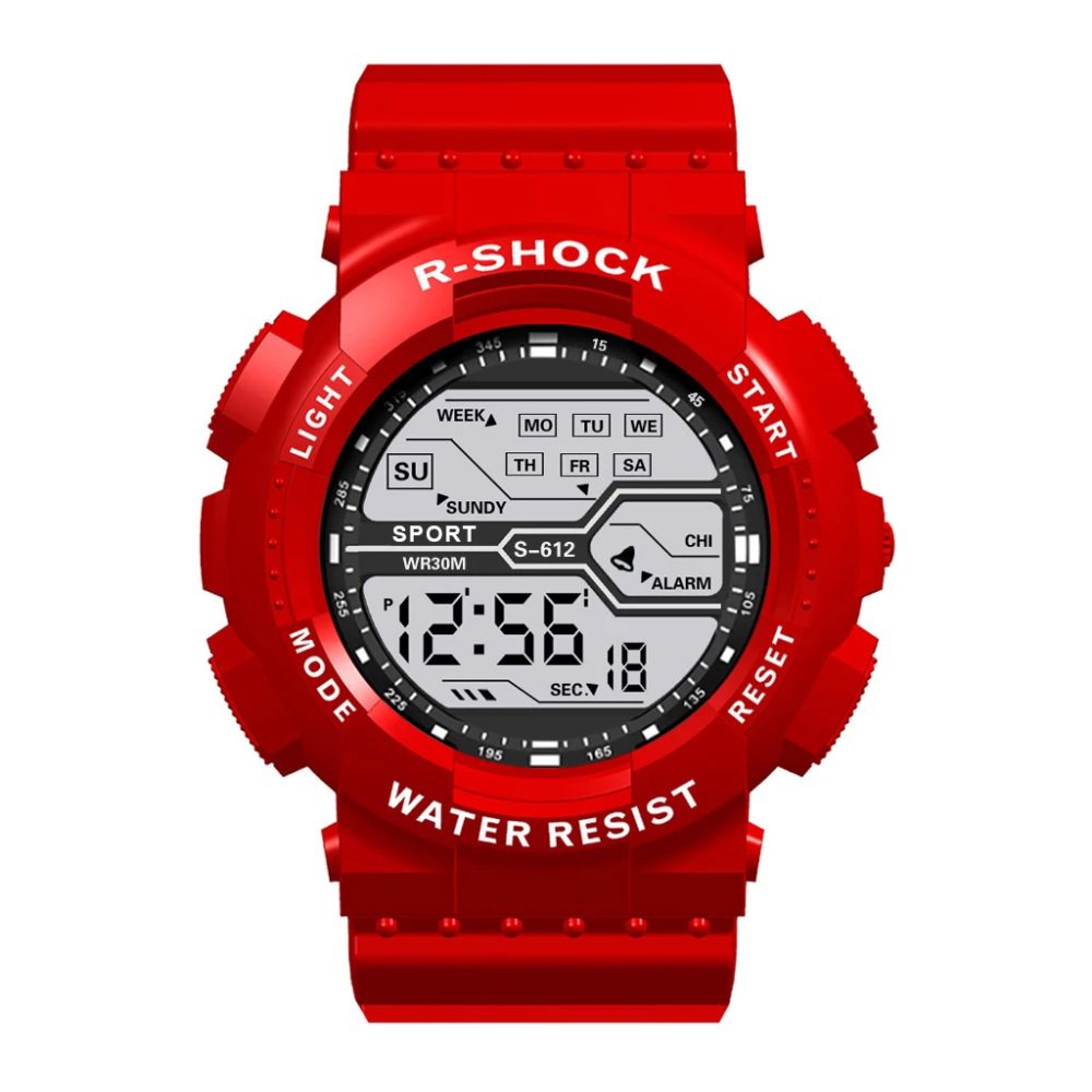 Outdoor Sport Männer Uhr Multifunktions Großen Bildschirm LED Elektronische Wasserdichte Leucht Militär Digitale Armbanduhren Reloj Hombre