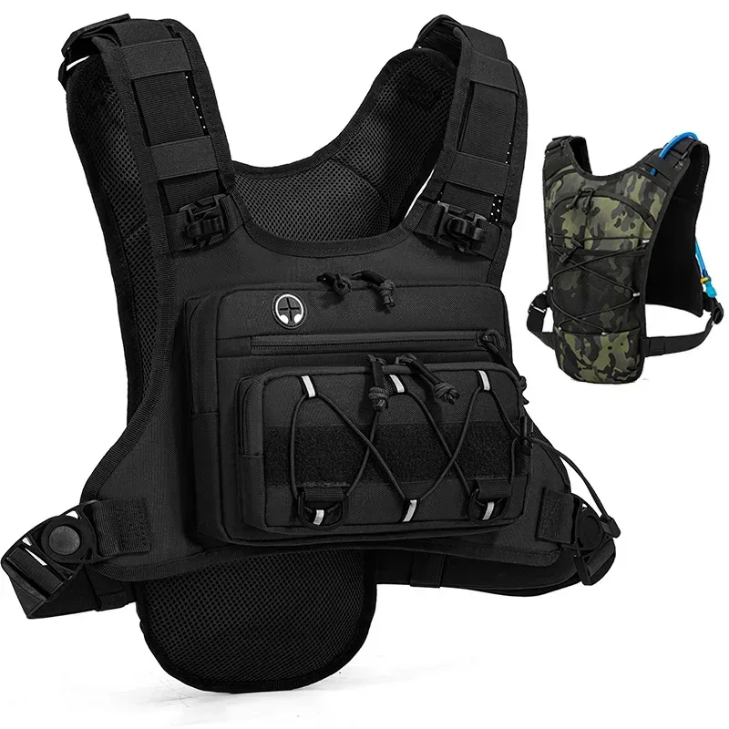 Laufbrusttasche mit Hydratationssystem für Radfahren, Wandern, Fahrradrennen, Marathon, Sporttasche für Männer und Frauen, Taktische Tasche, Camping-Rucksack