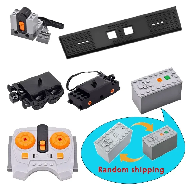 Zug Track Bausteine Für MOC Power Funktionen Teile Motor Batterie Box Infrarot Geschwindigkeit Fernbedienung Empfänger für Legoeds