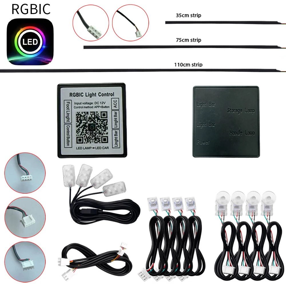 Full Colors Streamer Symphony RGBIC Umgebungslicht-Zubehör 3-Draht-LED-Streifen (RGB-Tür-/Aufbewahrung/Fußlicht 4-Draht) ?LED-Lampe?-App
