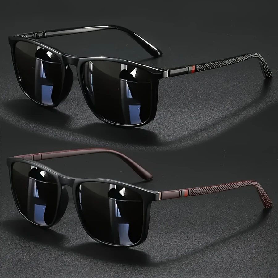 2/3 Stück Luxuriöse Quadratische Vintage-Radsportbrillen für Männer und Frauen, Modische Reise-, Fahr- und Angel-Sonnenbrillen, Herren-Eyewear UV400