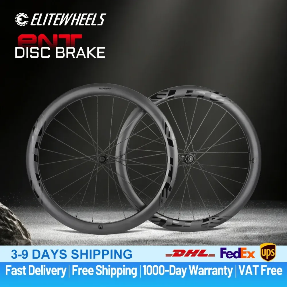 ELITEWHEELS Carbon-Laufräder Scheibenbremse 700C Fahrrad-Laufradsatz ENT UCI-Qualität Center Lock Rennrad