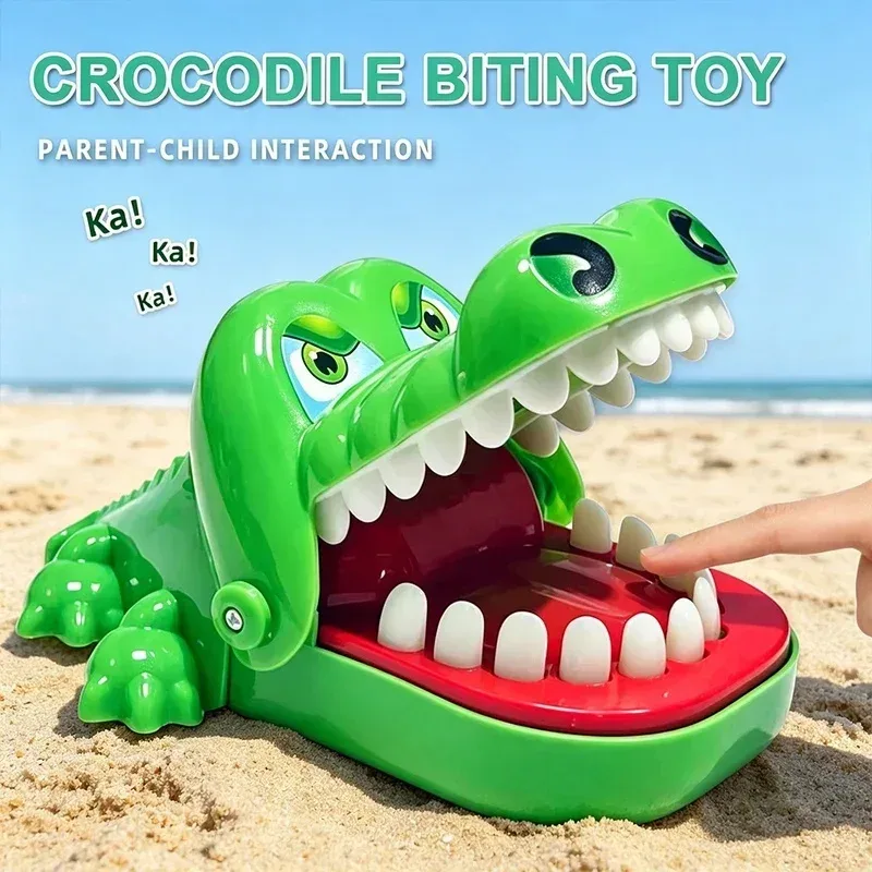 Krokodil-Zähne-Fingerbeißer-Zahnarzt-Spielzeug Alligator-Scherzartikel Familienparty Kinder-Dekompressions-Glücks-Spiel
